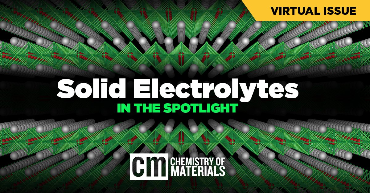 [Virtual Issue] "Solid Electrolytes in the Spotlight" summarizes the latest advances in the field of solid-state electrolytes for lithium (Li)-, sodium (Na)- and multivalent-ion all-solid-state batteries (ASSBs). 

Read it here --&gt; go.acs.org/mk