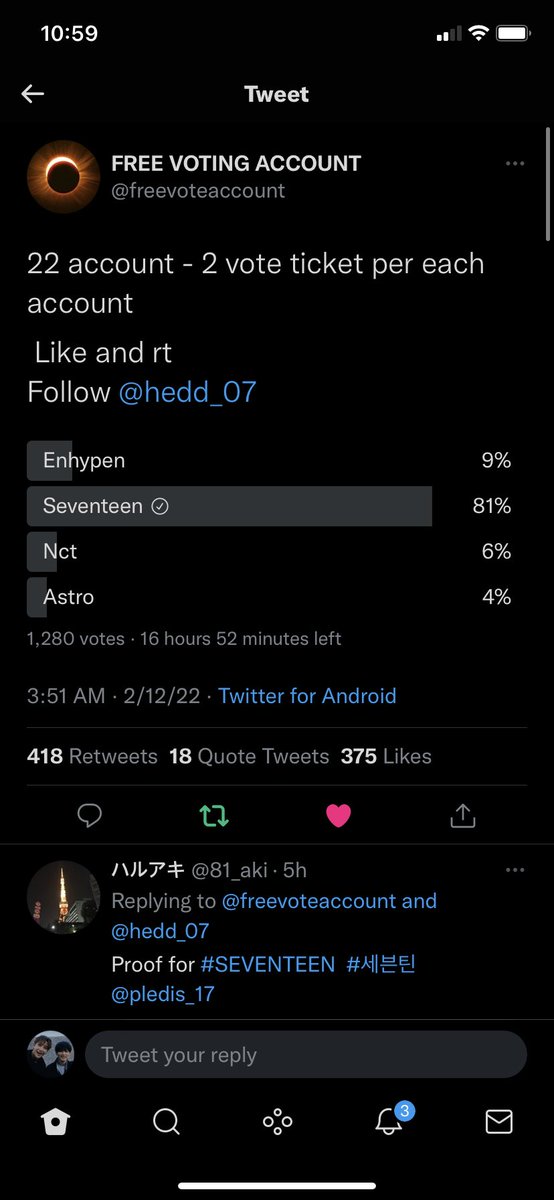 inniefinitv's tweet photo. @freevoteaccount @hedd_07 #SEVENTEEN https://t.co/Up7ibEIRan
