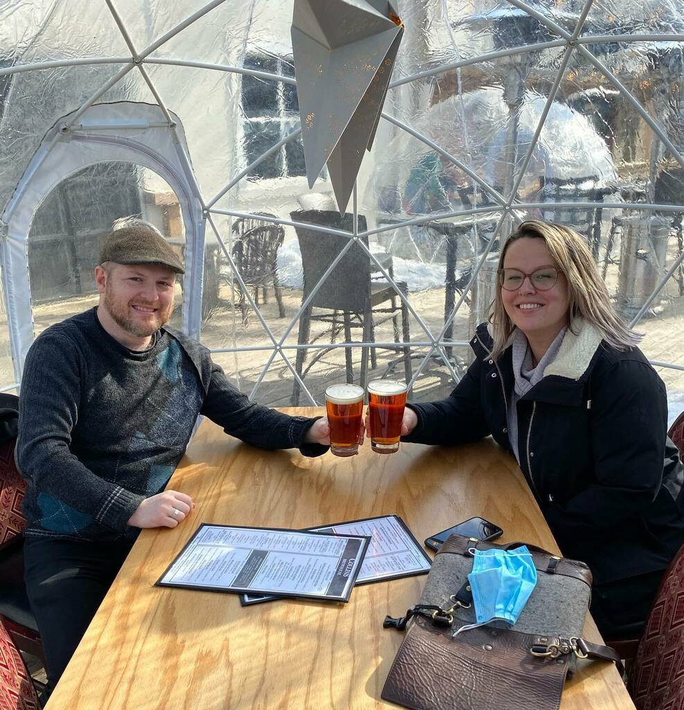 CraigSauve's tweet photo. Première terrasse de l’année ! 

#BeerPod https://t.co/T4Qt0bMARK https://t.co/OboouwFlI9