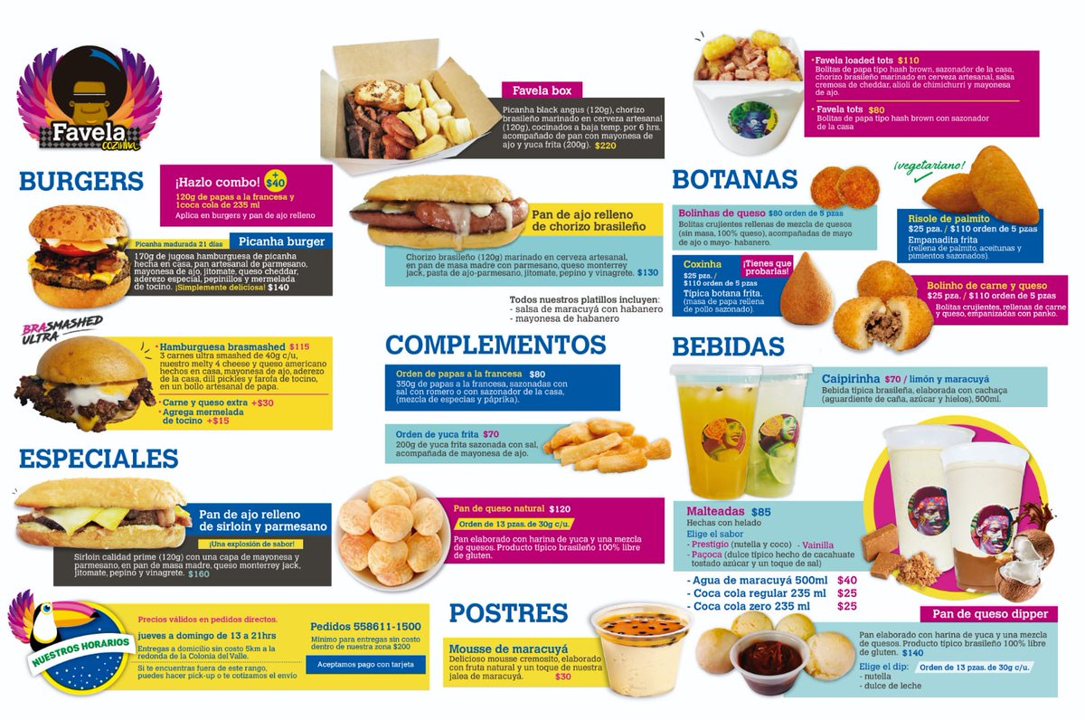 Checa nuestro menú completo actualizado! Pedidos de jueves a domingo de 13 a 21hs, entregas en colonia del valle y 5km a la redonda. 
Haz tu pedido al 5586111500