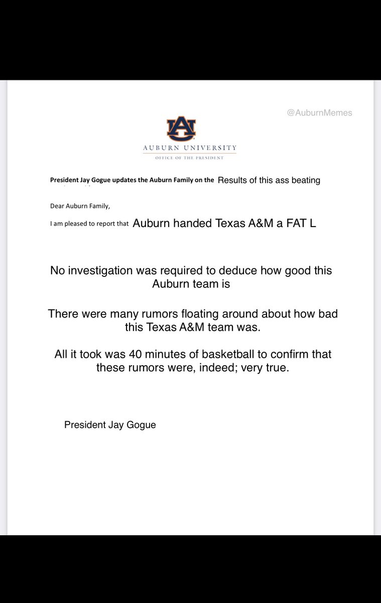 <a href="/aggiembk/">Texas A&M Basketball</a> A letter from the President: