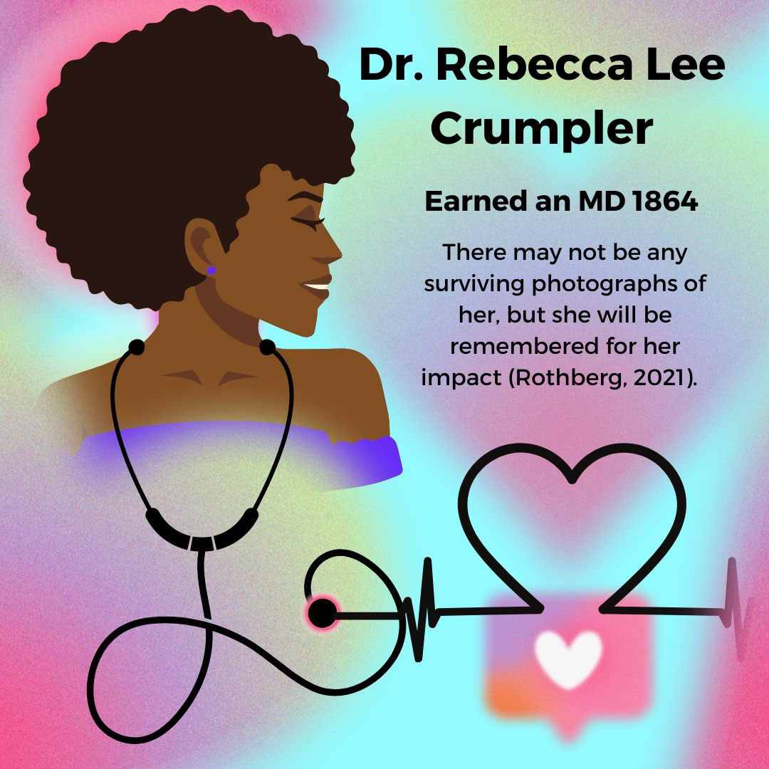 TheTechOT's tweet image. Dr. Rebecca Crumpler graduated from medical school 1864. She was the first black woman in the US to have an MD
#BlackHistoryMonth
#History
#WomenLeaders
#BLM 
Rothberg, E. (2021, October 1). Dr. Rebecca Lee Crumpler. National Women's History Museum. Retrieved February 9, 2022