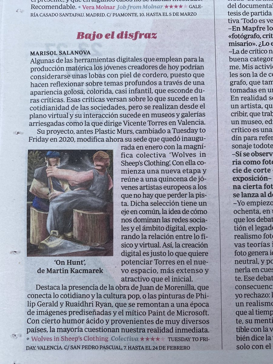 Lo que sucede en #TuesdaytoFriday lo cuento hoy para <a href="/ABC_Cultural/">ABC Cultural</a> 👀🔍#artecontemporáneo #criptoarte #artedigital <a href="/Vicente_TF/">Vicente Torres</a> <a href="/VAC_La/">LAVAC</a>