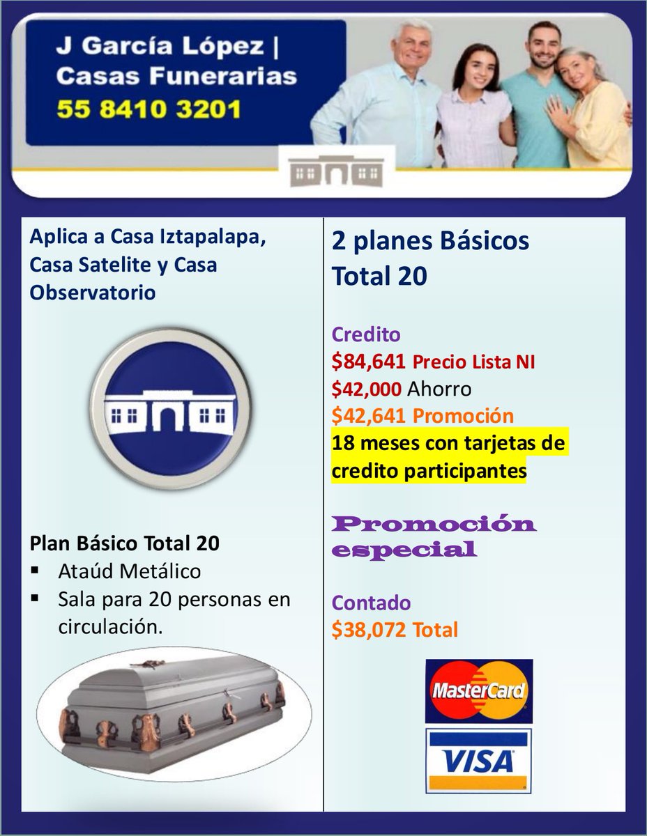 jgl_funerarias's tweet photo. J García López | Casas Funerarias 
☎ 55 8410 3201

Gran promoción de Plan Basico,  exclusivo Casas Iztapalapa, Satélite y Observatorio 

- Cdmx y Área Metropolitana. 

Whatsapp https://t.co/Vg5PXr3eW5

#CDMX 
Chelsea
Ucrania https://t.co/0WahKMKR78