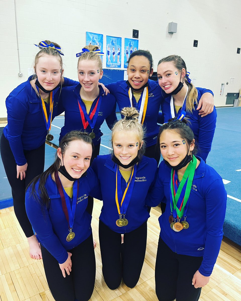 WHSgymnasts's tweet photo. These 7 ladies qualified for individuals at State 💛💙 https://t.co/RvHwD1flXb