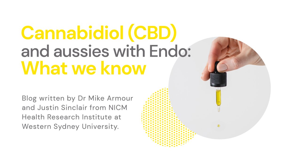 EndometriosisAu's tweet photo. 🟡 Our recommended reading:
Dr Mike Armour and Justin Sinclair from NICM Health Research Institute at @westernsydneyu cover everything we currently know about cannabidiol (CBD) for aussies with endo.
Read it here:
https://t.co/B8ffuUwWmk
#Endometriosis #EndoBlog #Endo https://t.co/47nq32WC65