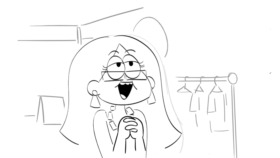 drawing bgs is generally not my forte, but having been to a bunch of farmers markets i knew exactly what i wanted to go for- there's always like at least 10 of these stands and the shop owners are always cathys lol 