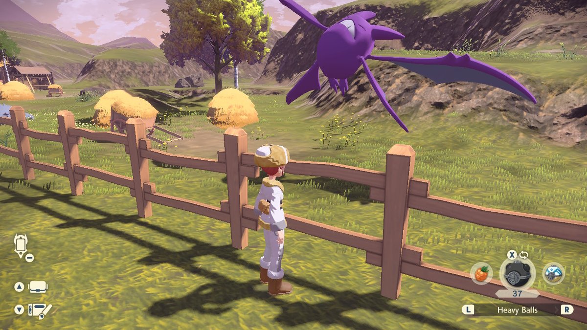 KatKinda's tweet photo. the bby fell asleep mid air #PokemonLegendsArceus #NintendoSwitch https://t.co/E6PpXZQuAT