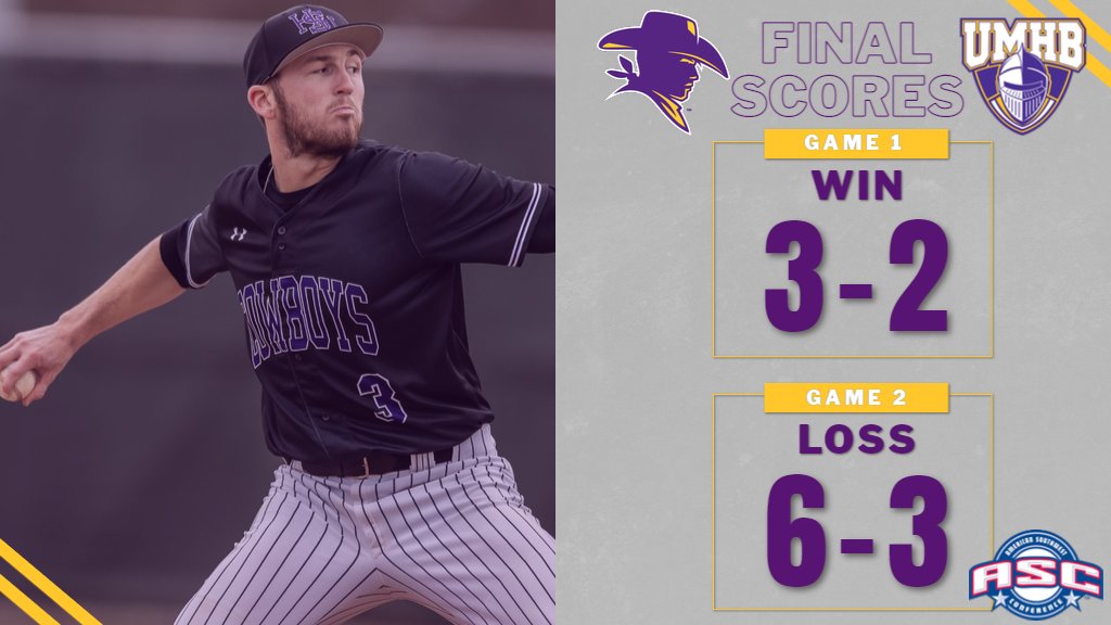 HSUAthletics's tweet photo. Your Cowboys split today's doubleheader in Belton, and are all set for the Home Opener against Howard Payne this Friday #ASCbb #D3bb https://t.co/yIewK4Uc0l