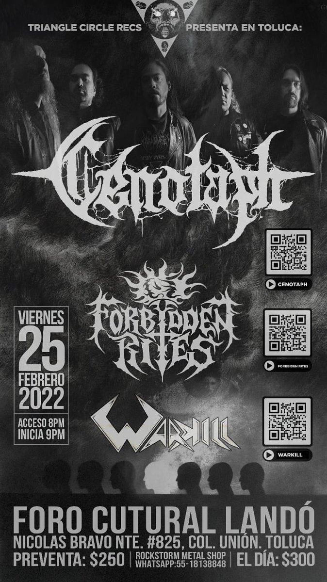 Forbidden_Rites's tweet photo. En foro Landó el 25 de febrero #cenotaph #forbiddenrites #warkill https://t.co/Mx3Wb6Jopt