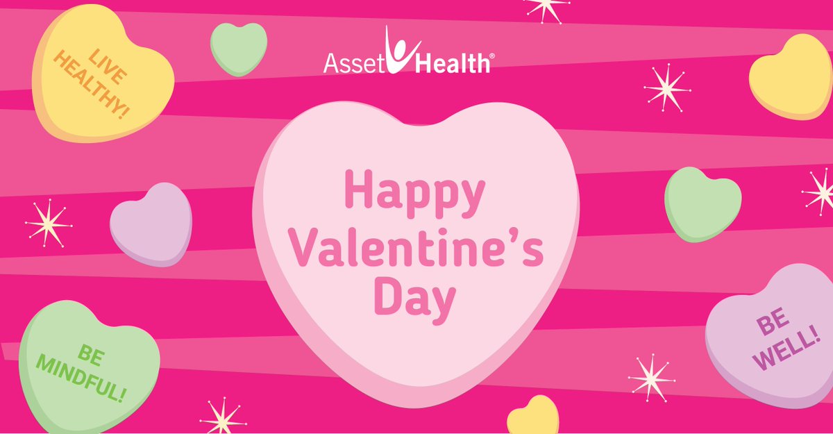 AssetHealth's tweet photo. Happy Valentine’s Day and #NationalHeartMonth! In honor of the month of love, here are five simple daily actions to show your heart the care it deserves: https://t.co/C4ntzzeRHv https://t.co/01Va5yWEpx