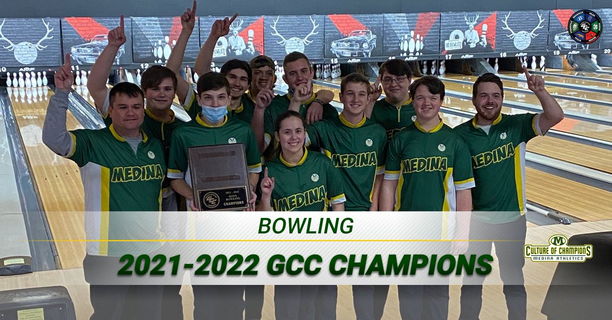 medinaathletics's tweet photo. Congratulations to the Bowling team on winning the program's 1st ever Greater Cleveland Conference title! 
@MedinaBeesBowl @MedinaBoosters @MCScomm1 @MedinaGazette @Ohio_GCC https://t.co/CyAYPjtBD0