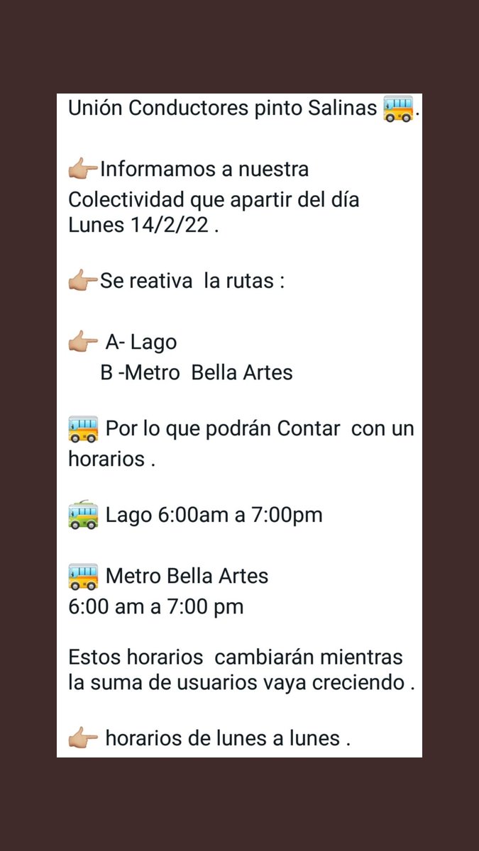 #ATENCION vecinos informacion de interes con respecto a las rutas de transporte que pasan por nuestra urbanizacion

Buenas noticias a partir del #14Feb 

#LagoyBellasArtesVuelven

¡Esperemos se sigan sumando!

<a href="/elbloquedesimon/">El Bloque de Simón</a>