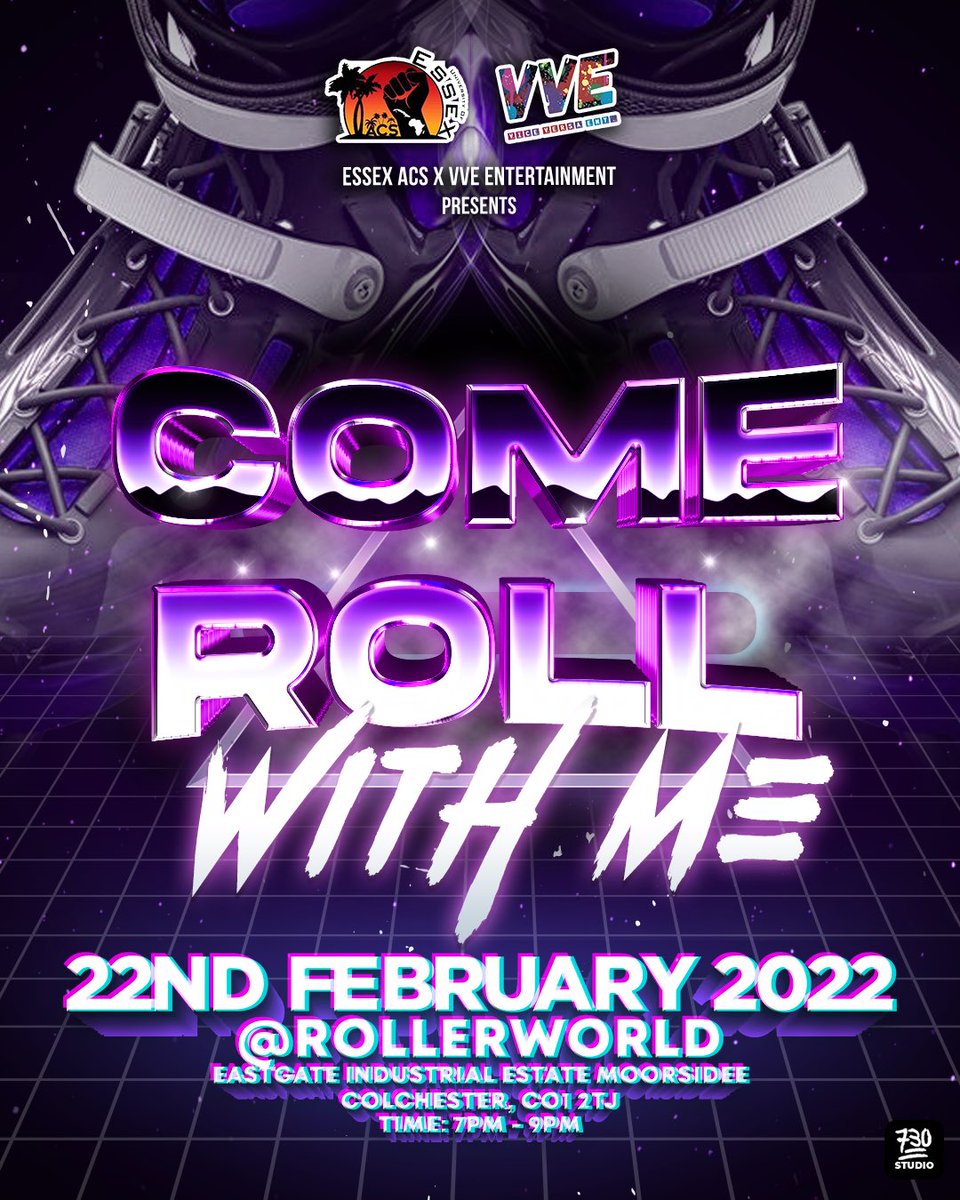 <a href="/ACSEssex/">Essex ACS</a>  X VVE presents: 

Come Roll With Me🛼

A new experience you don’t want to miss out on🕺🏾 

30 Tickets left…. Better get them before they are gone

🎟: eventbrite.co.uk/e/263894895737