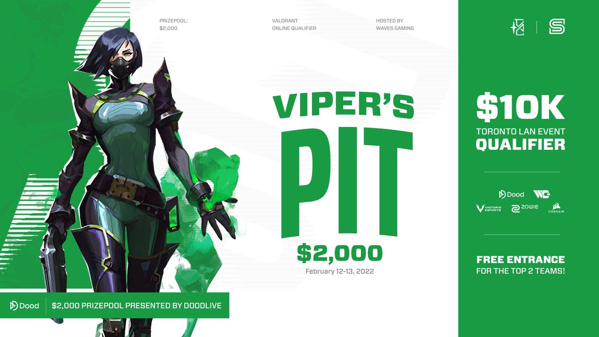 The Vipers Pit presented by @DoodLive is live! $2000 is on the line as well as TWO qualifying spots for the $10,000 main event in April @TeamSerenity is on production at @wavesgaming_ Tune in at twitch.tv/watchteamseren…