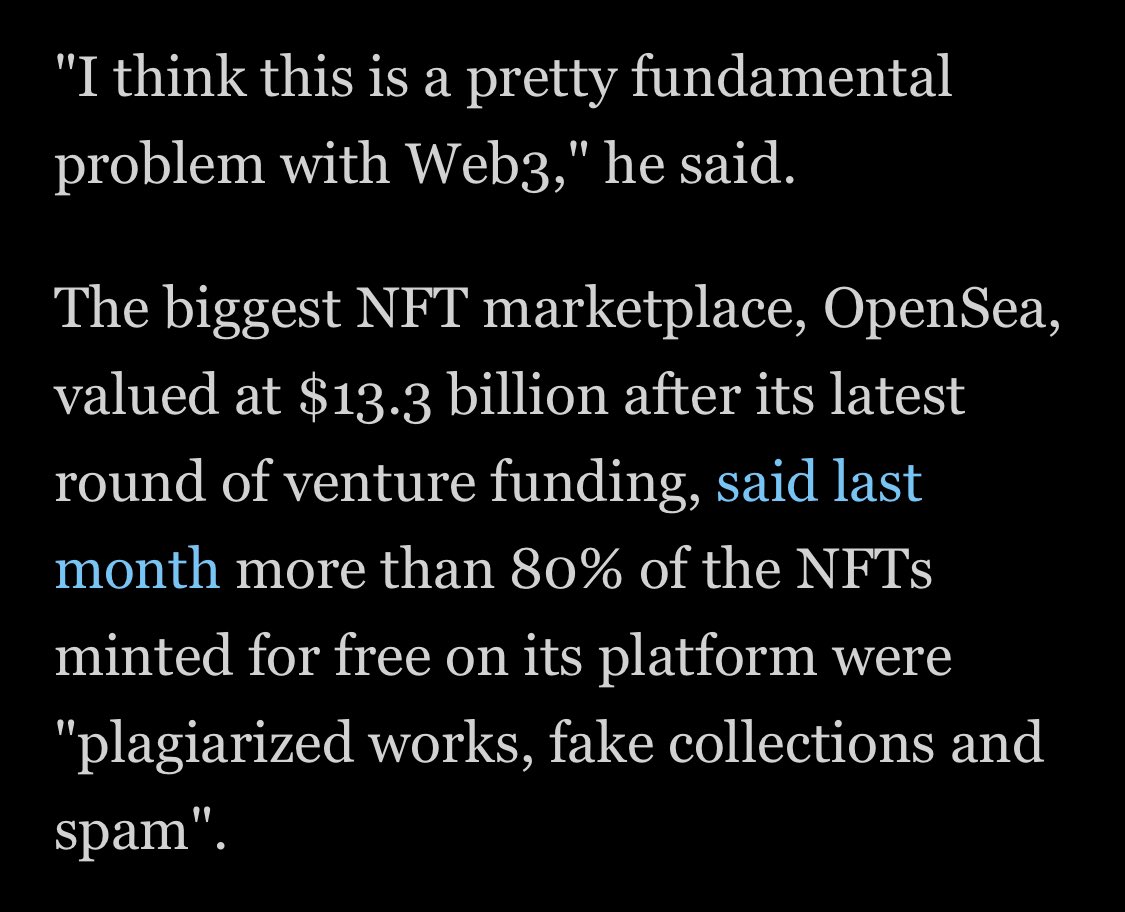 Huh. It’s almost like the artists who have been sounding the alarm about NFTs for nearly a year now had a point 🥲 reuters.com/business/finan…