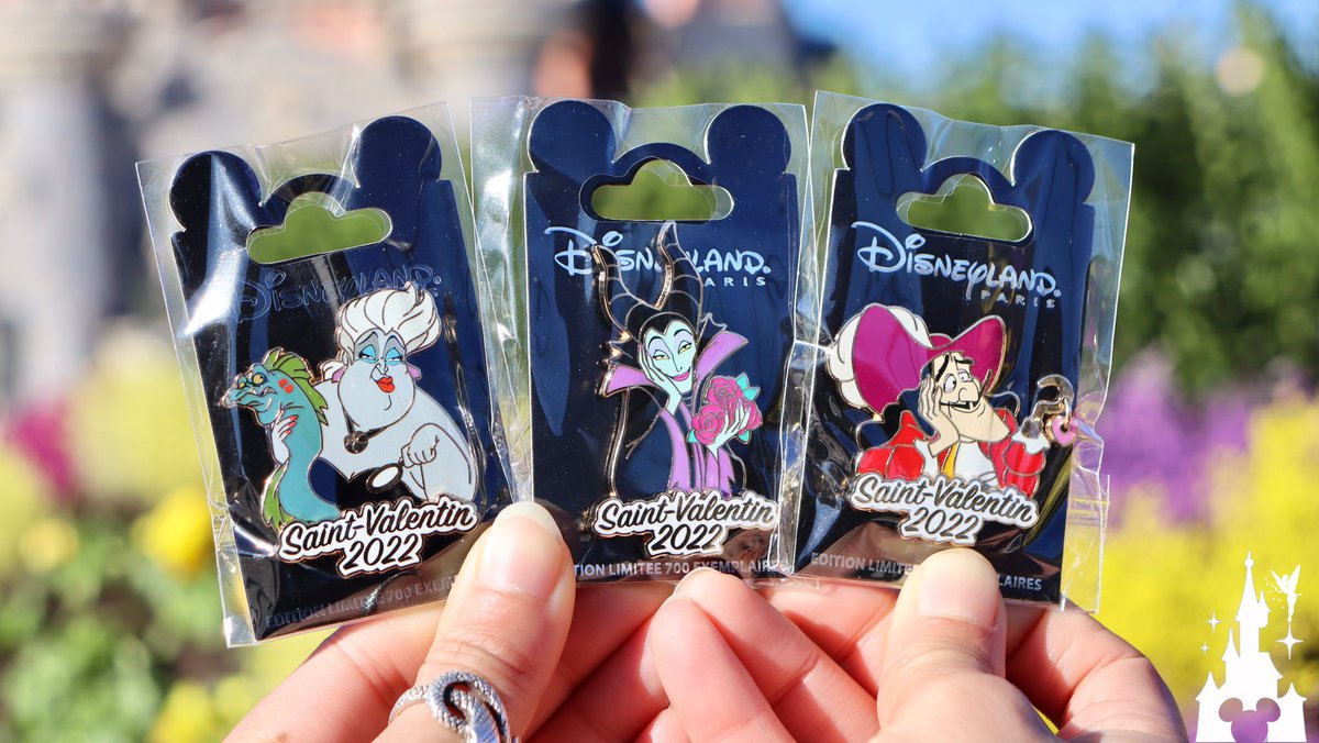 dlrpnc's tweet photo. [LIVE]

To celebrate Valentine's Day next Monday, 3 limited edition (700 copies) of Disney Villains Pins featuring Maleficent, Ursula and Captain Hook was on sale at the Pueblo Trading Post store today (16€ per pin) ! 💖✨😈🐙🪝💕#disney #disneylandparis #disneyland #DisneyPlus https://t.co/uL472xSTYl