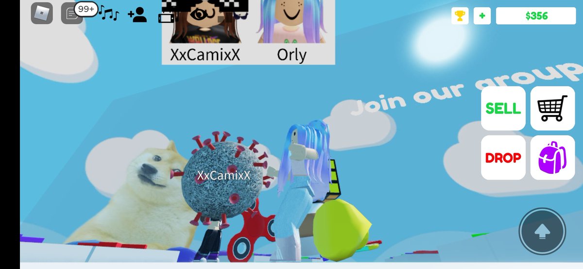 omp04's tweet image. I thought I have seen everything in this world... but today I have traded with my daughter one spinner for one coronavirus in Roblox 😂