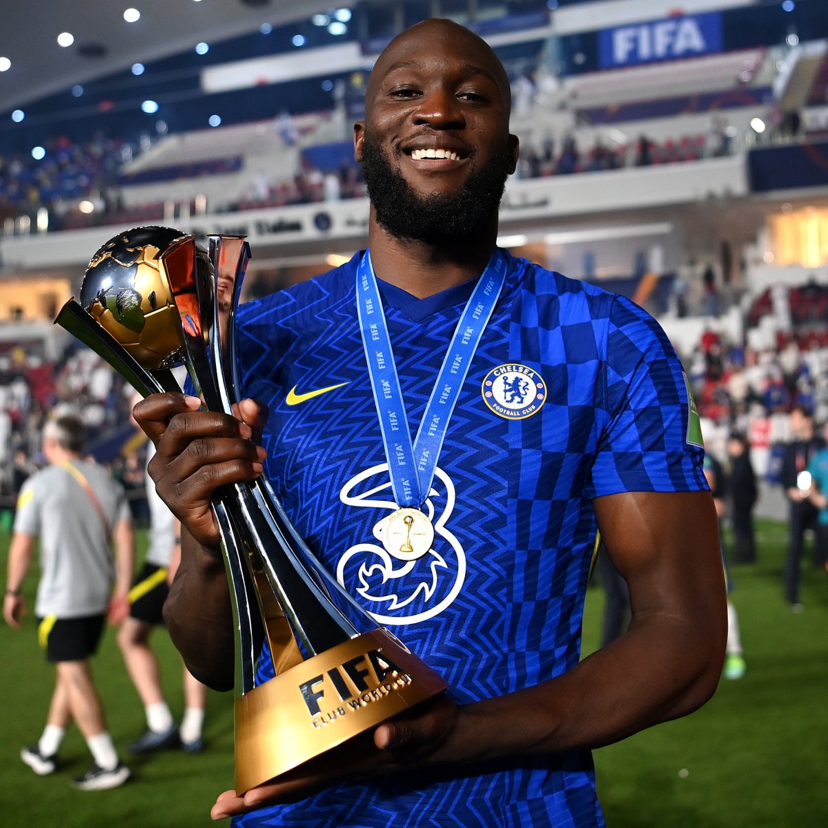 ChampionsLeague's tweet photo. Romelu Lukaku 😀

#UCL https://t.co/tmTH3I5Ns5