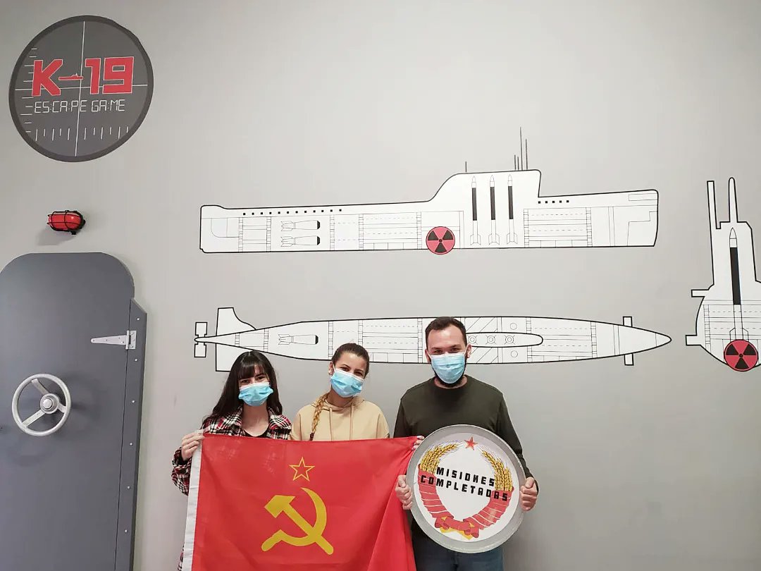 AlcatrazEscapeT's tweet photo. Los Grumetes son unos marineros recién embarcados en el K19, se les encomendó una gran misión que consigueron resolver trabajando en conjunto en un tiempo de 54m 

¡Bien jugado camaradas!

🎖️🎖️🎖️

#escaperoom #escaperoomtenerife 
#alcatraz #k19 https://t.co/wxpnQfdFMo