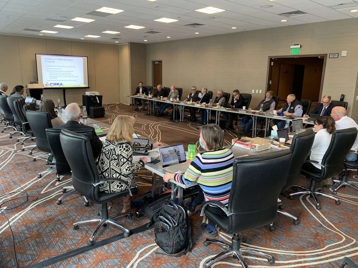 ColoradoREA's tweet photo. The CREA Board is meeting today in Denver prior to the CREA Annual Meeting, which starts tomorrow. #coopgovernance #coloradoselectriccoops #coopsgather #workingtogether https://t.co/v9Zy5kNcLV