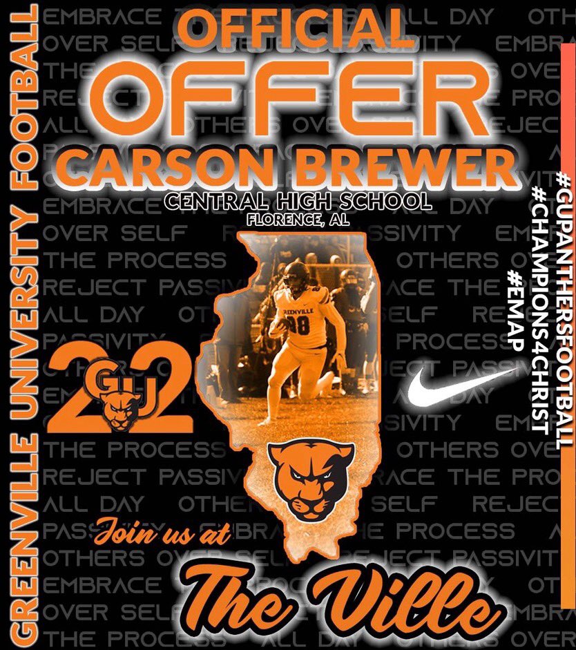 Blessed to receive an offer from Greenville University!#GoPanthers #EMAP <a href="/CoachLBell/">Lamar Bell</a> <a href="/CoachMattOgle/">Matt Ogle</a> <a href="/Coachschomaker/">Robbie Schomaker</a>