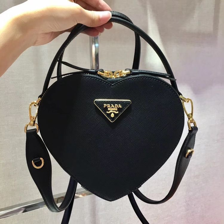 m ✨ on X: prada black heart shaped bag  / X