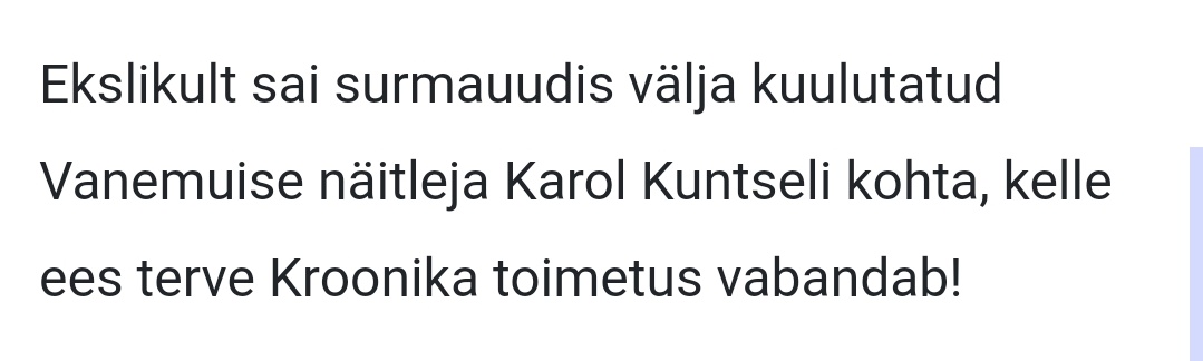 narkoreidcop's tweet photo. Minge putsi, kuradi ajakirjanikud! Ma pidin peaaegu infarkti saama. Võtan uudise juba kurbusega lahti ja kurat - see ei ole Karol Kuntsel...
Tehke oma tööd korralikult, see on fucking piinlik!!! https://t.co/OLiwEHjyt8