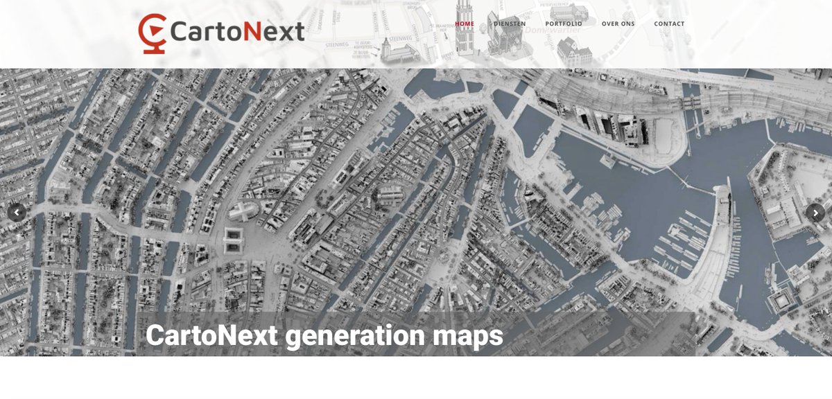 De nieuwe CartoNext website is live! Scroll door onze portfolio en kom zo af en volg ons op twitter voor meer! cartonext.nl #cartography #cartografie
