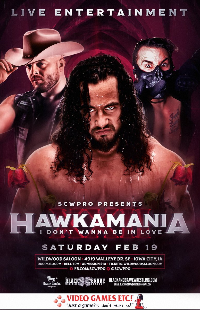 SCWPro's tweet photo. We're just ONE WEEK away from our return to Wildwood in Iowa City with #HAWKAMANIA XXII: I Don't Wanna Be in Love!
Reserve your tables at https://t.co/dDypX4t84X now!
It's always a party in Iowa City, so don't miss this one!
🔹 7pm start
🔹 Tickets just $10 https://t.co/UovmO8sEH5