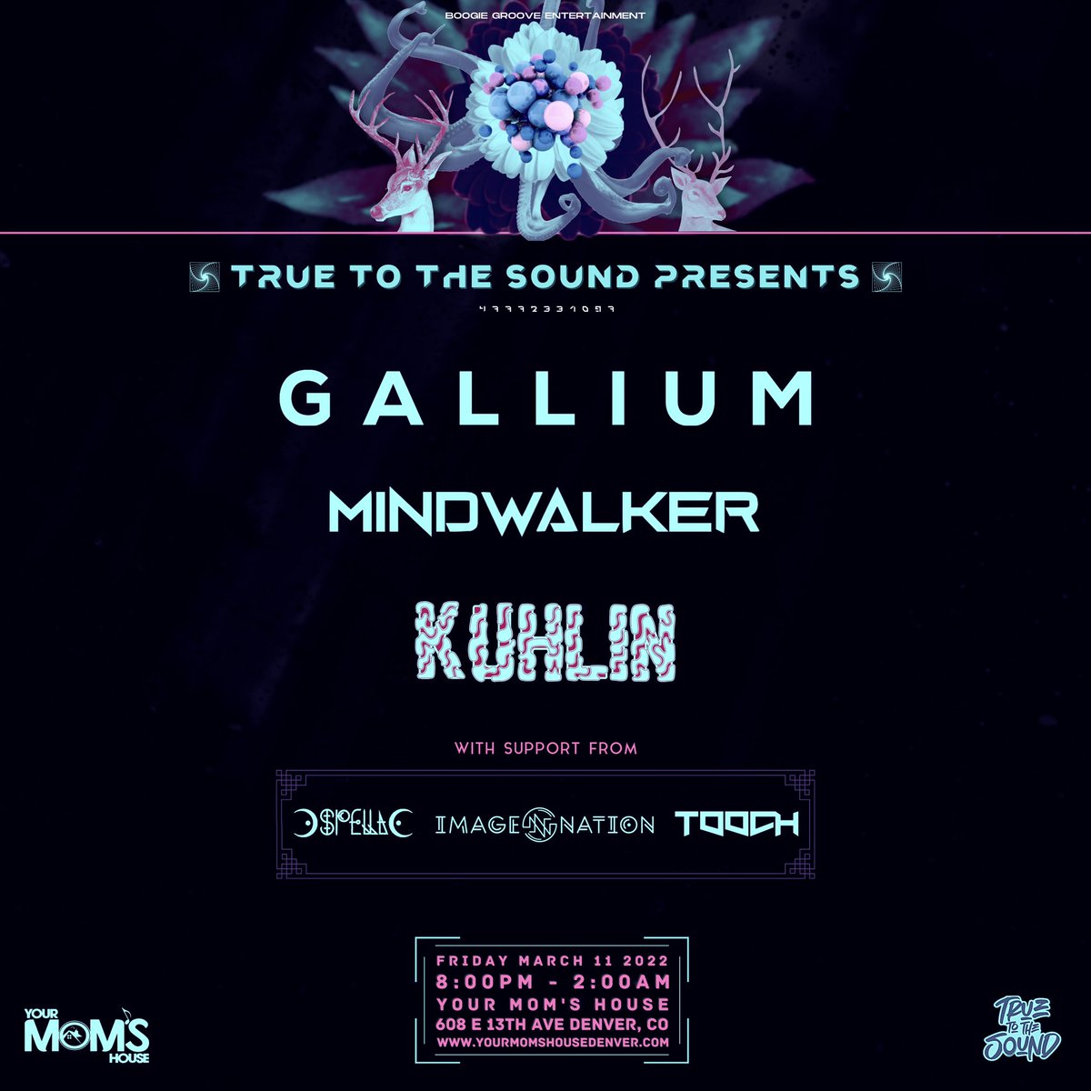 mindwalkerbeats's tweet photo. DENVER. 

Performing on March 11th at @YourMomsHouseCO alongside a very talented lineup… 

Really excited to play some nu sounds for you 🔈 

Tickets can be acquired below ⬇️ https://t.co/qpPMc0howV