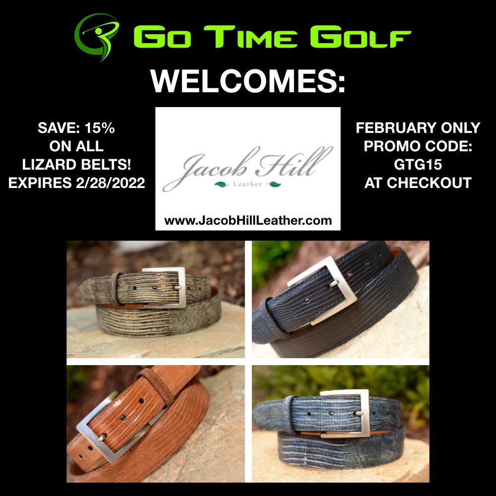 We welcome Jacob Hill Leather 

February Promo is 15% Off Lizard Belts! 
Get all your Exotic Belts, Cash Covers, Watch Bands, Yardage Books and More!!

Visit: JacobHillLeather.com