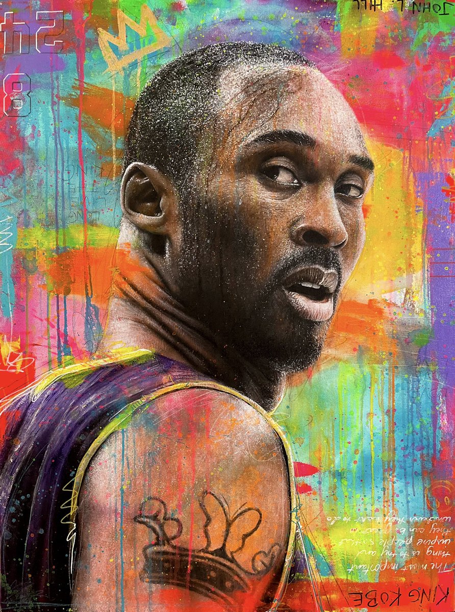 JohnHillArtist's tweet photo. “KING KOBE”
What are your thoughts on this piece? #nba #espn #lakers #kobe #superbowl https://t.co/rF2J5Ejx5F