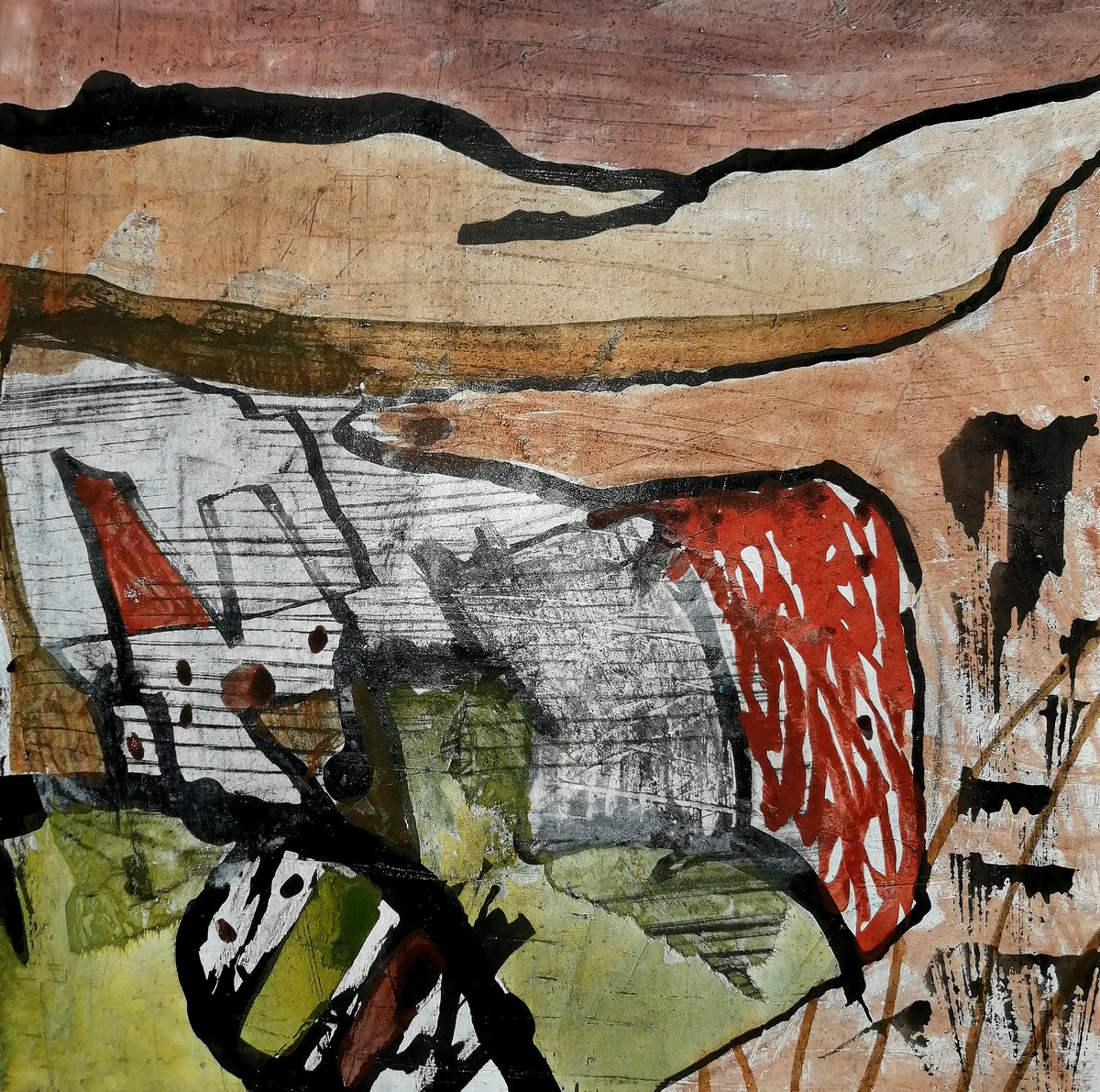 Sarahballartist's tweet photo. More from @brisonsveor #landscapepainting #capecornwall #thesea #stjust #fishermen #residency #strongwind #shapeofthings #markmaking #watercolour https://t.co/hk1aaWuEO7