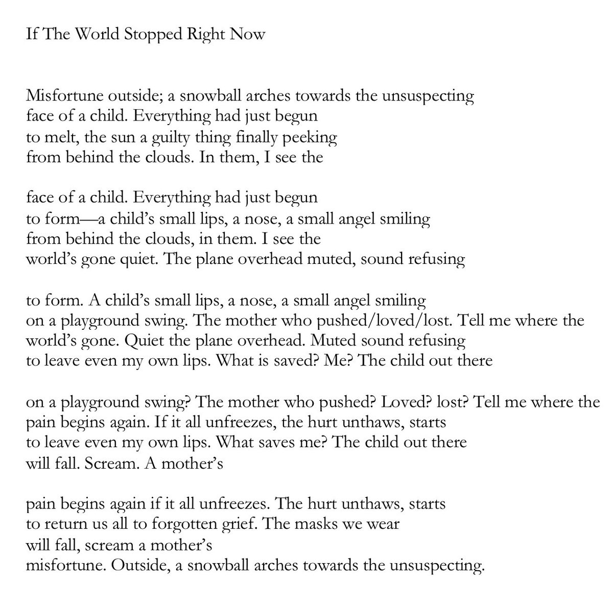 Just finished @jasonbcrawford’s wonderful workshop on form and squeaked out this rough pantoum draft!! Thank you Jason and <a href="/Knights_Mag/">Knights Library Magazine - Submissions Open!</a> for this loving and generative space!