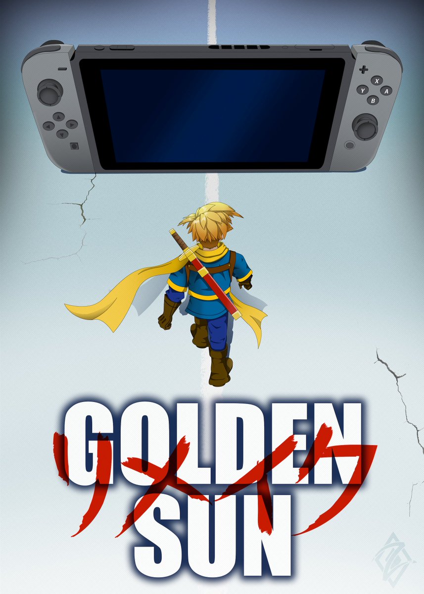 NaZyrus07's tweet photo. Amidst the amount of old IP returning since last year, one can't help but feel hope and hype in a very justified way. Last night I thought of doing the popular Akira poster parody, in a very particular with a certain series…

#GoldenSun #BringBackGoldenSun #NintendoSwitch https://t.co/gEayIN4KPO