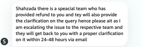 alysaleem1's tweet photo. @AmazonUK , @AmazonHelp . 

I was using amazon services from last 8-9years, but not anymore, 

from last few weeks, their customer oriented tagline is not seems valid anymore, 

For any query i ask through chat, I get only one response. 

I did ask them couple of times, 1/2 https://t.co/67kr6d5uUO