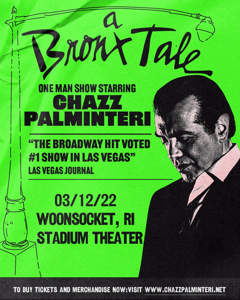 chazzpalminteri's tweet photo. The original award-winning show that started it all… A Bronx tale. https://t.co/aMgiN9zeRN