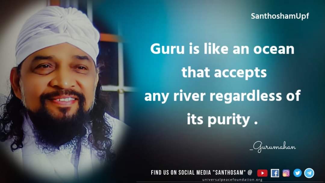 SanthoshamUPF's tweet photo. Guru is like an Ocean that accepts any river regardless of its purity. #Santhosam #Gurumahan https://t.co/FB5nSxlsdl