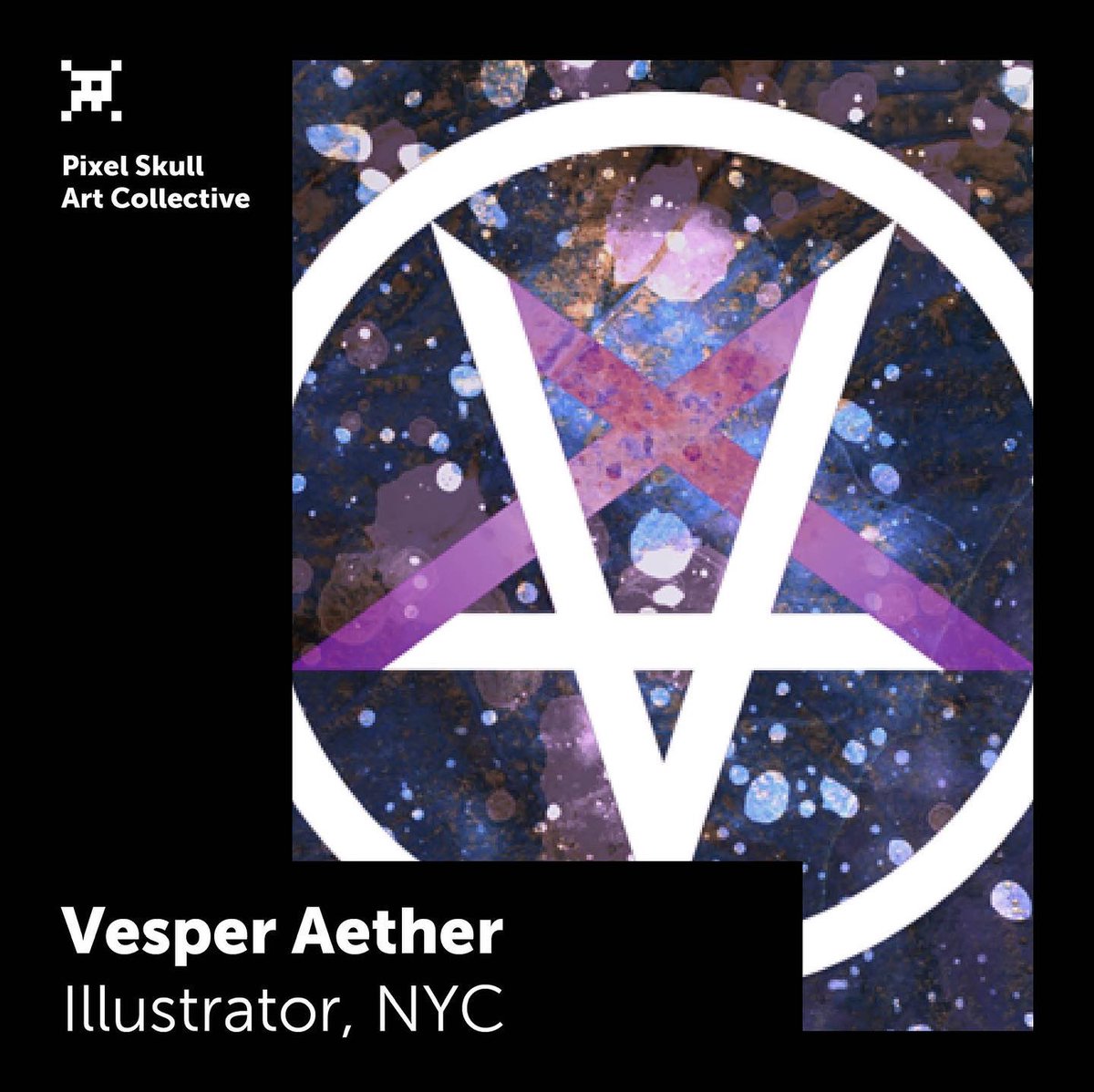 Pixel_Skull_'s tweet photo. Our Artist @VesperAether 💜🙌🙌
Multi media artist bringing new NFT  art! ☠️🏴‍☠️🖤 Learn more about the artist and upcoming NFT group show at our website! Link in Bio!

#pixelskullartcollective #nftcrew #nftcollective #nftartists #nftshow #nftcollectors #nft #nfts #nftcommunity https://t.co/fUsFalOS3M