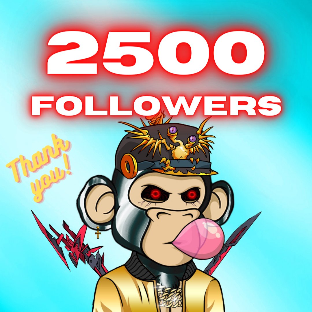 Thank you for 2.5k followers ❤️

Any interaction with this tweet will be considered to win free NFT 🎁 

#NFT #NFTGiveaways #NFTGiveaway #NFTDrop