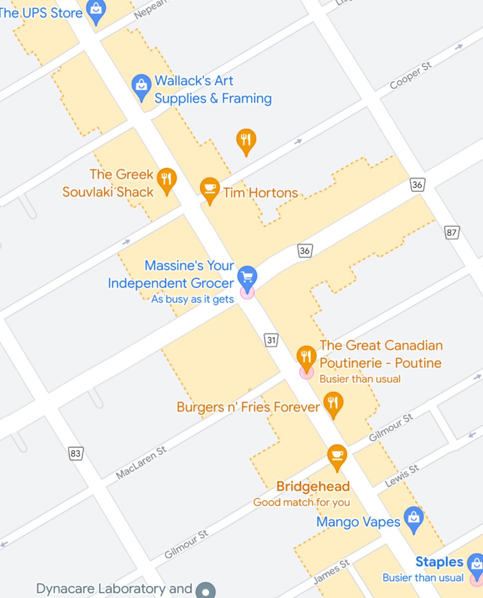 The independent grocer at Bank and Somerset has been overrun. Police have informed them to either not enforce mask mandates or close the store. Parking being used as base camp for #Trailerban

#Ottawa 
#OttawaOccupation