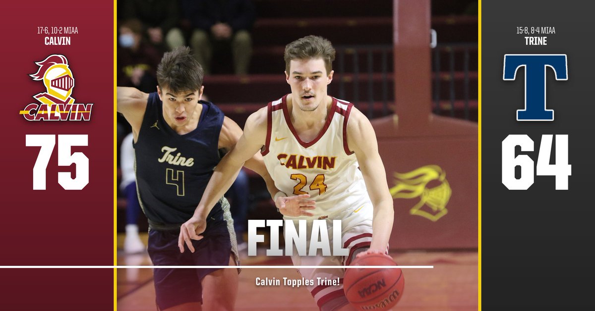 Final from Angola, Indiana. Knights stay on top of MIAA standings with an impressive road win to stretch win streak to nine games!
*Career-high 33 points for Luke Morrison
*15 points and 8 rebounds for Uchenna Egekeze
*10 points off bench for Eli Sensenig
#GoCalvin #d3hoops