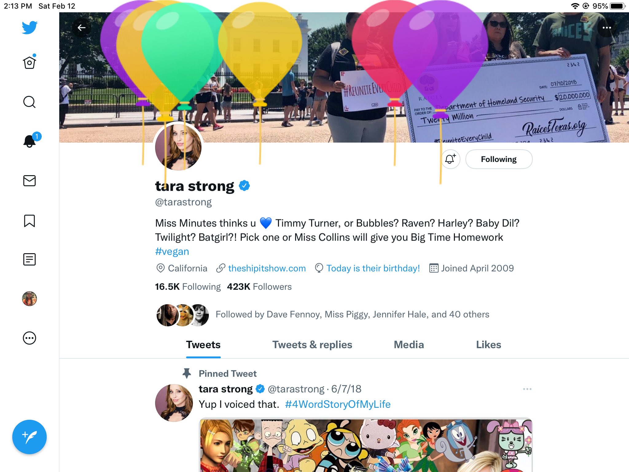 Happy birthday to Tara strong!  