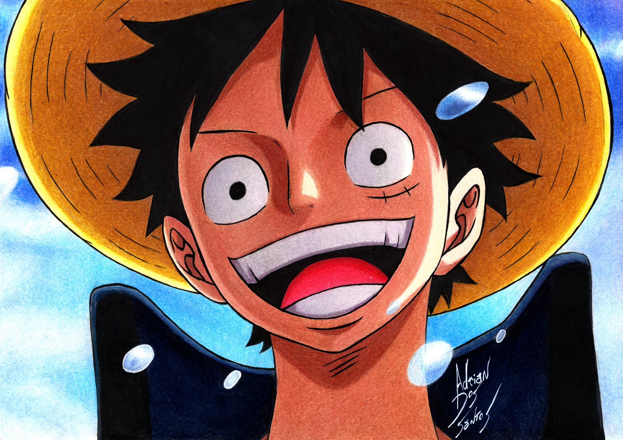 Adrian Dos Santos on X: #luffy #ONEPIECE #Onepiecefanart #drawing