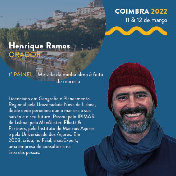 🌊Veio do continente e descobriu no mar, e no Faial, o seu futuro.

🚀O mar dos Açores tem muito para oferecer, e o Henrique Ramos tem muito para nos contar. 

📆Nos dias 11 e 12 de março, todos os caminhos vão dar a Coimbra!
bit.ly/inscricao_eneaz