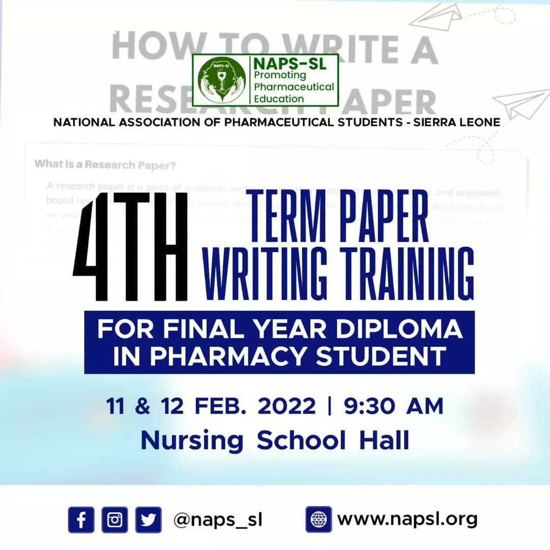 NAPS_SL's tweet photo. Today Marks the Climax of the 4th Term Paper Writing Training organized by NAPS-SL for the final year diploma students. The Event Was Richly attended by Students and Lecturers and there was life out of all the sessions. 

Let's Write Today.

#napssl
#IPSForg
#IPSFAfro https://t.co/akK9ELVhJH