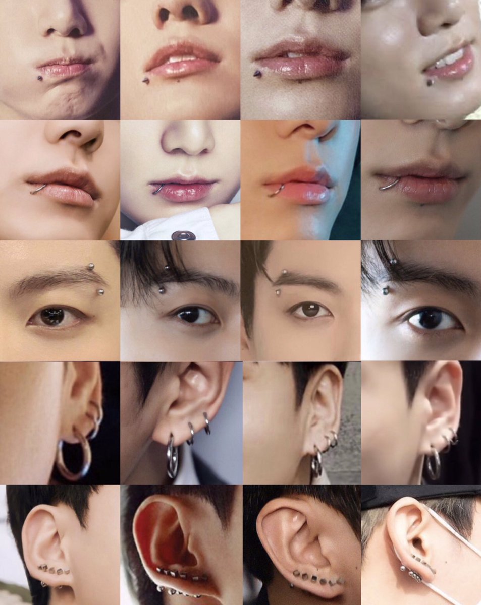 dreamjeons's tweet photo. literal heart eyes for jungkook's piercings https://t.co/MEL9dbgEz6