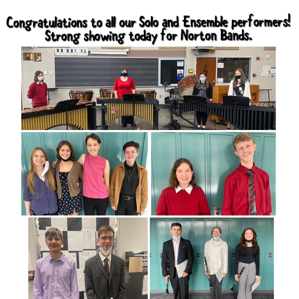 NortonBands's tweet photo. We had a nice day showcasing solos and small ensembles from HS students at contest today. Proud of the initiative all these students took to work outside of class, preparing really impressive performances.  Proud to be a Panther! https://t.co/ttH2rtWgCr