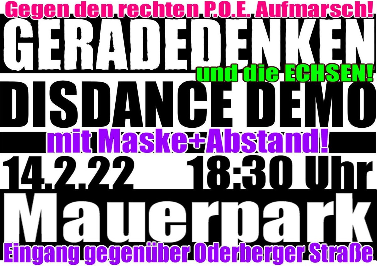 reclaimrosalux1's tweet photo. montag #b1402 #echsentanz gegen schwurbel im #mauerpark & für reptilion weltweit! stoppt den nazismus, es lebe die echsklusivität
huch! #Valentinstag
#spazierstop #echsit #QuerdenkenStoppen
bitte teilen & kommen, es wird nett^^
mit @DenkenGerade / @Geradedenken1 & @SpazierStop https://t.co/PQh8DjJGHQ